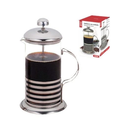 Cafetera embolo acero